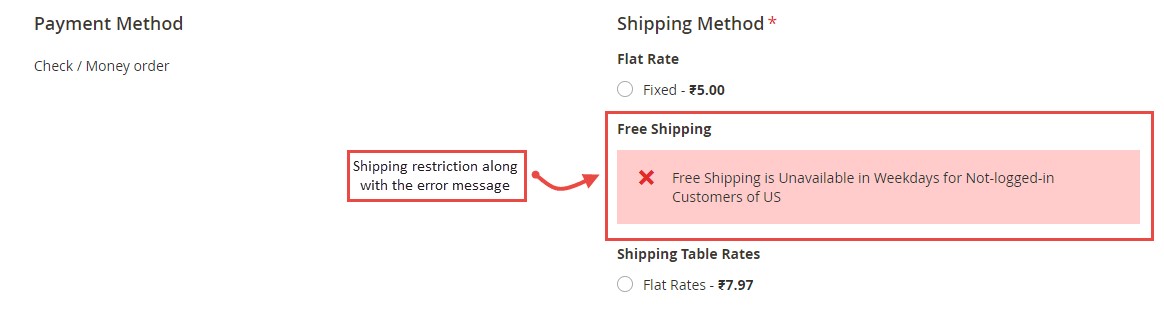 Shipping Restrictions in the Backend