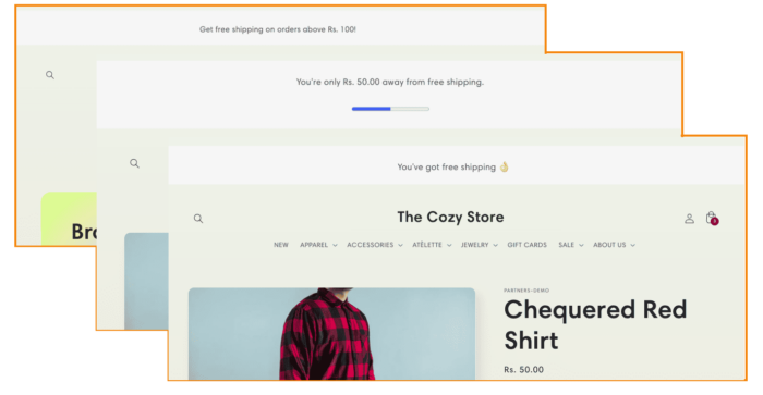 Add free shipping bar to Shopify