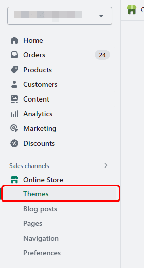 Go to Shopify online store themes