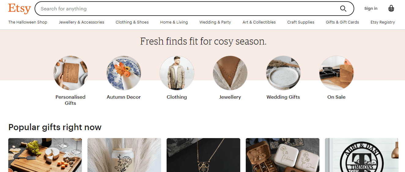 Etsy - Online marketplace for sellers