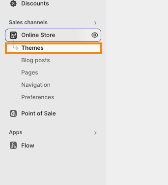 Go to Shopify Sales Channels > Online Store > Themes