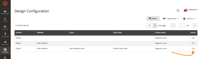 Edit Design Configuration in Magento 2