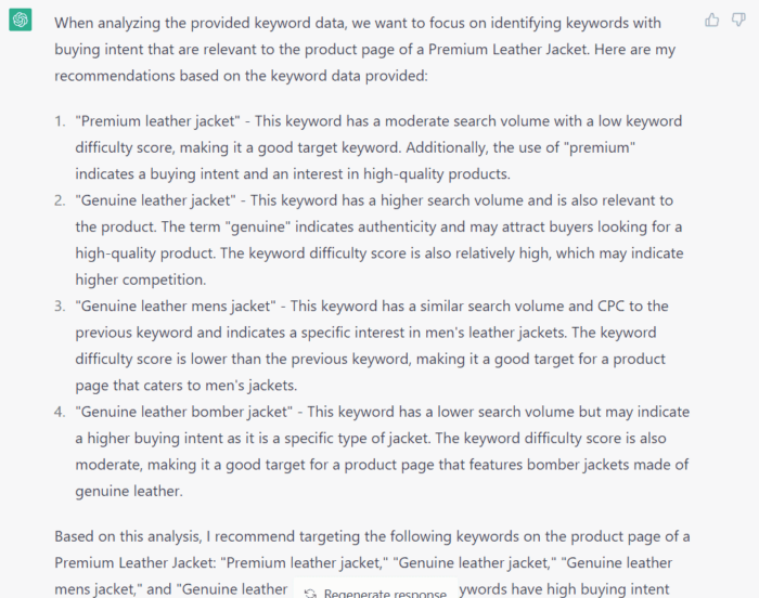 ChatGPT for Magento - Keyword research