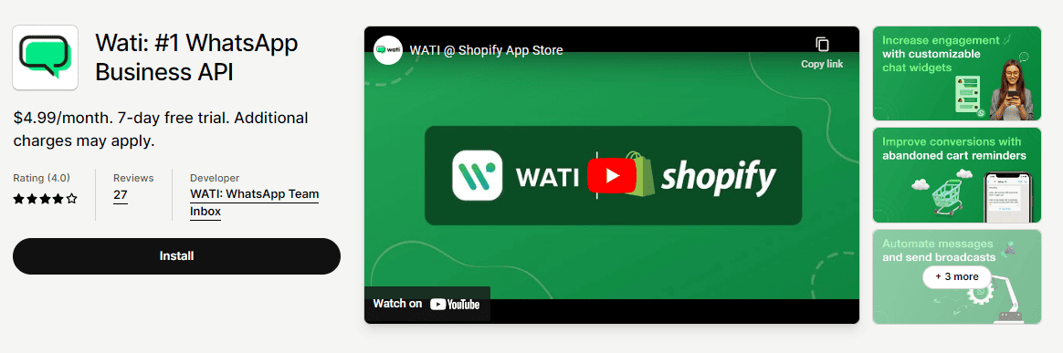 Wati WhatsApp API for Shopify