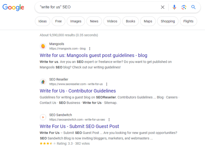 Find guest post opportunities using Google search operators for SEO