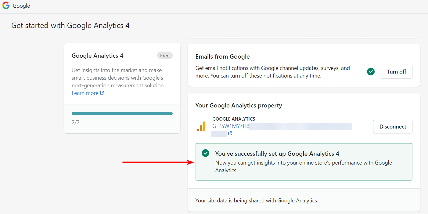 Shopify GA4 Setup Completed