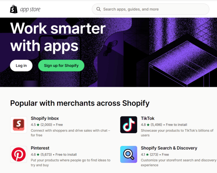 Install Shopify apps 