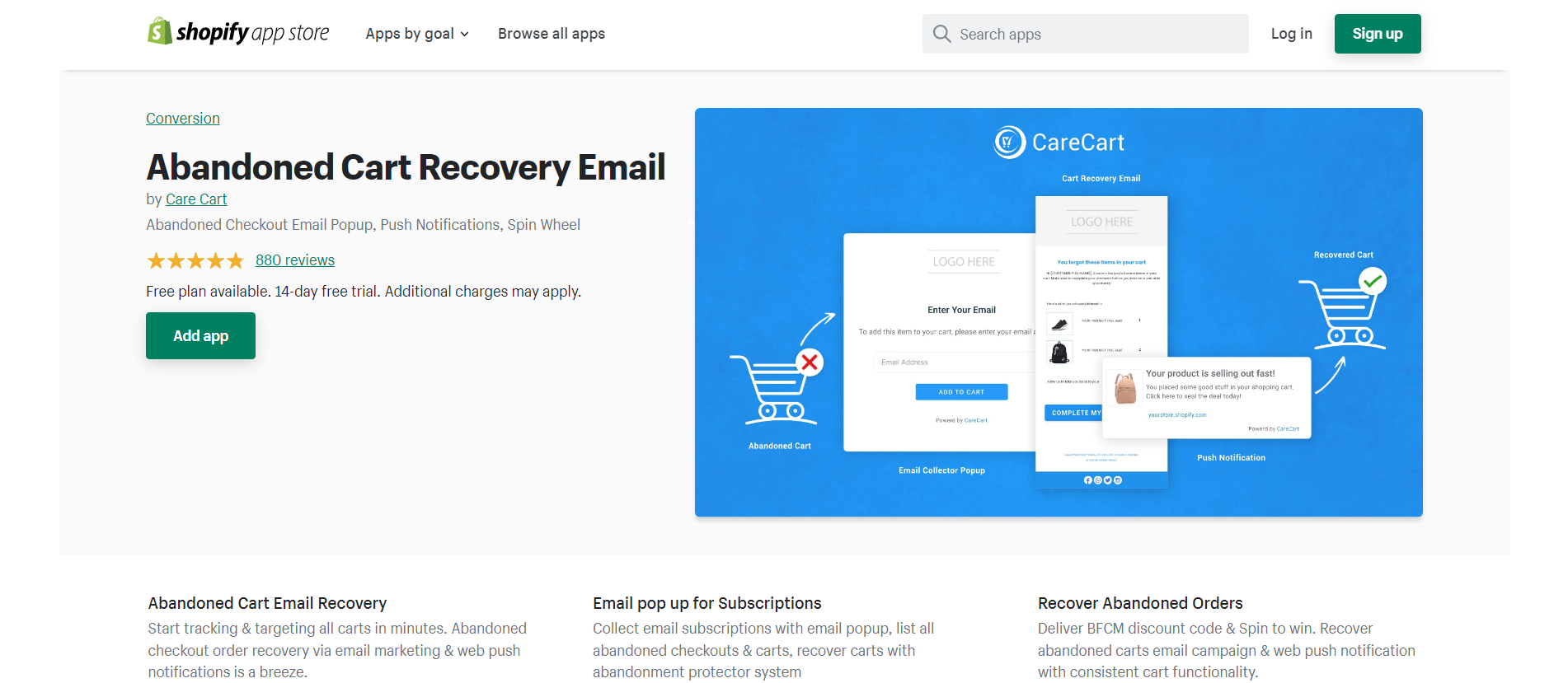 Abandoned Cart Recovery Email - Shopify App Store