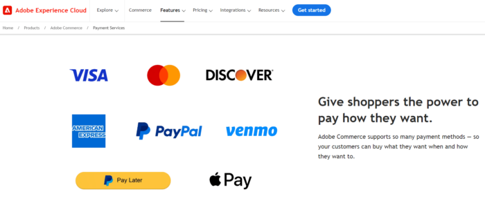 Adobe Payment Options