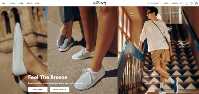 Allbirds - Fashion brands using Shopify