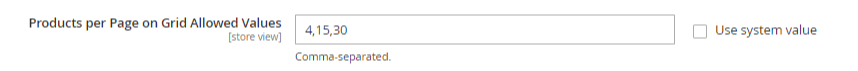 Products per page on grid allowed values in product listing in Magento 2