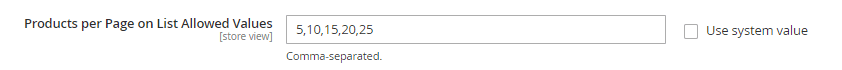 Products per Page on List Allowed Values in Product Listing in Magento 2