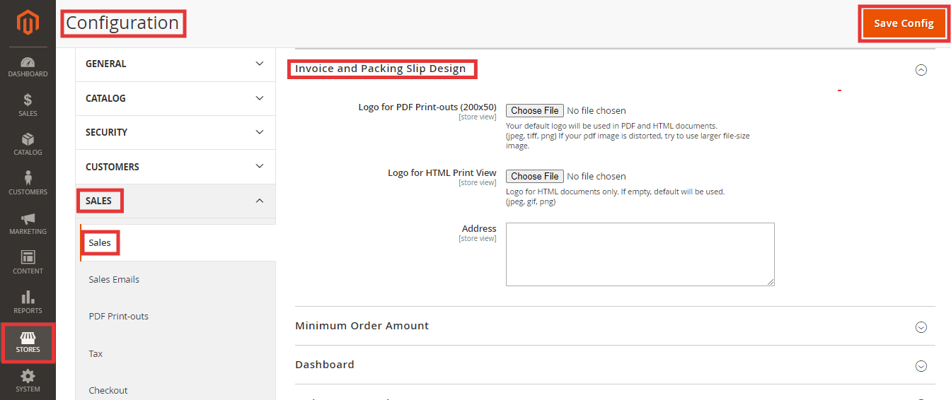 Configure Invoice and Packing Slip in Magento 2