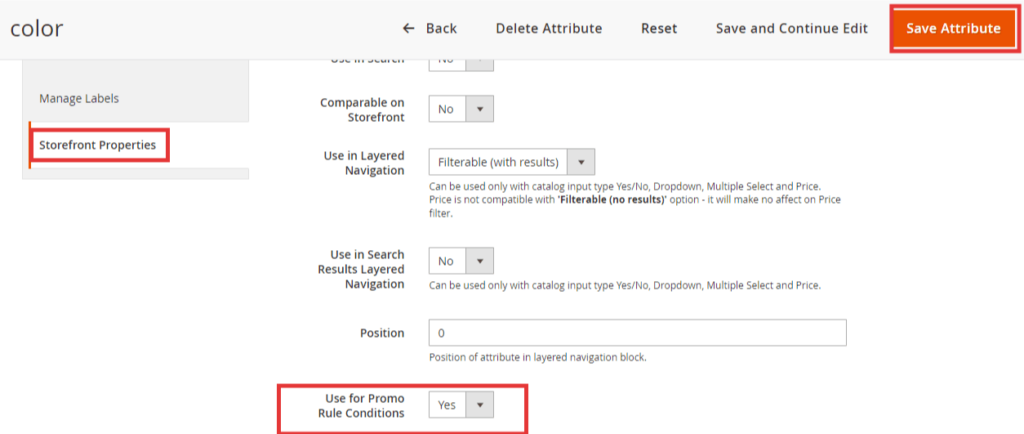 Add Product Attribute to Sales Rules Conditions in Magento 2