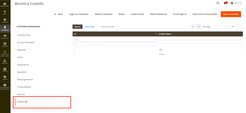 How to Create a Tab And Load Grid in Magento 2 Customer Admin Edit Page