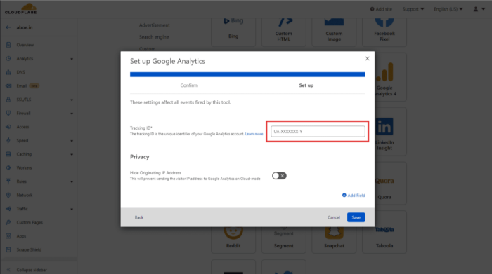 Setting up GA with Cloudflare Zaraz