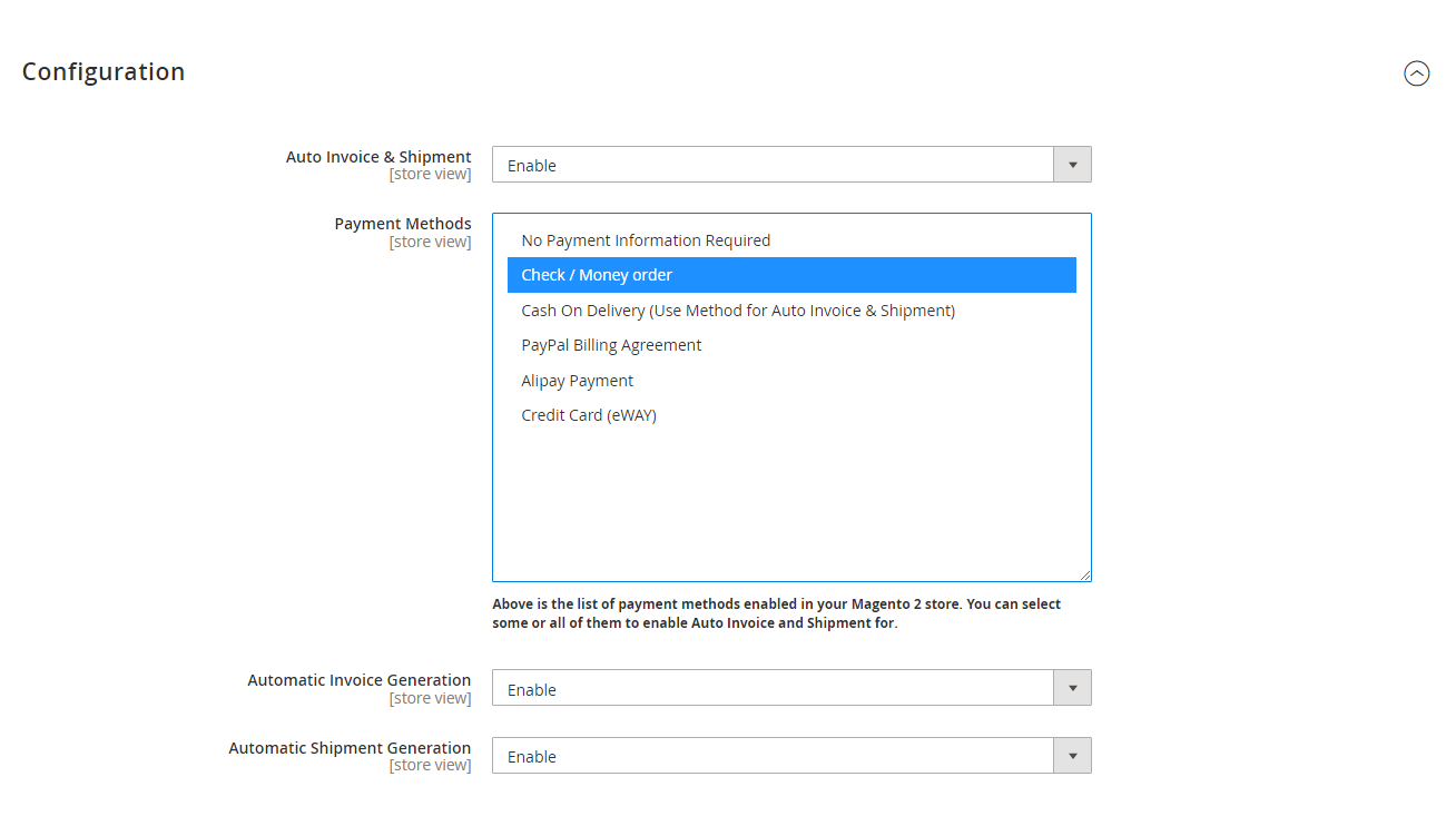 Auto generate invoice and shipment for Backend orders in Magento 2 through Meetanshi extension