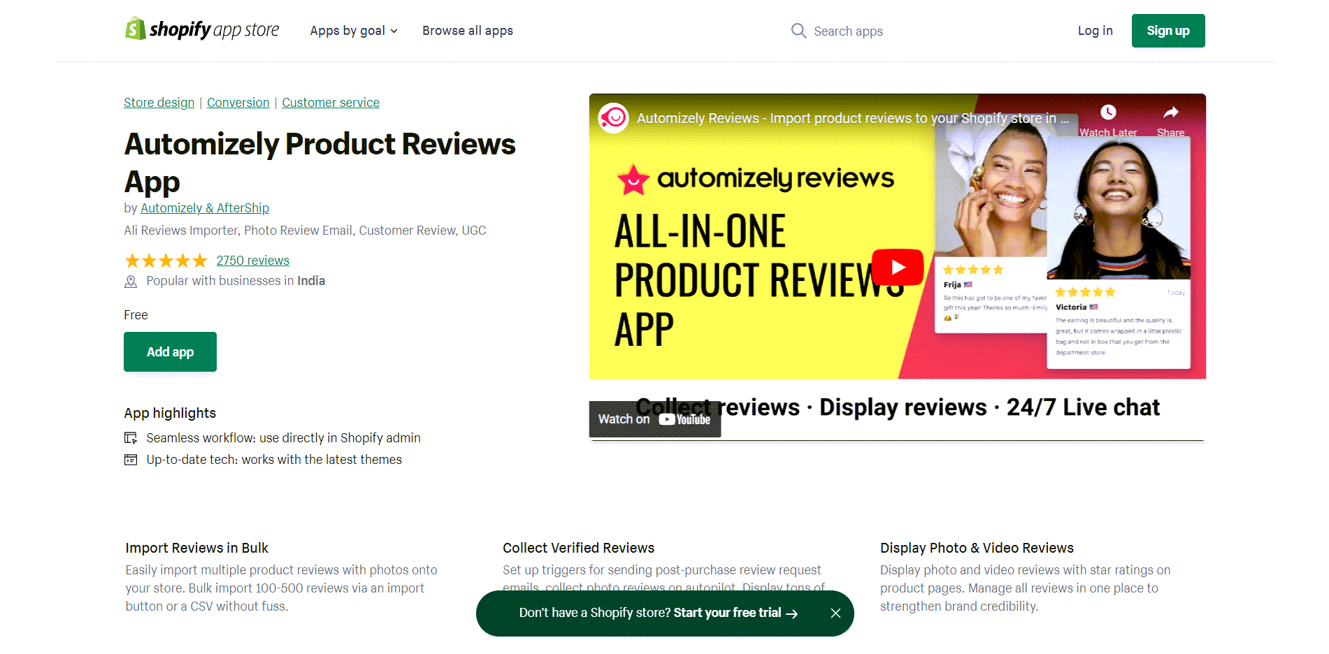 Automizely Product Reviews App