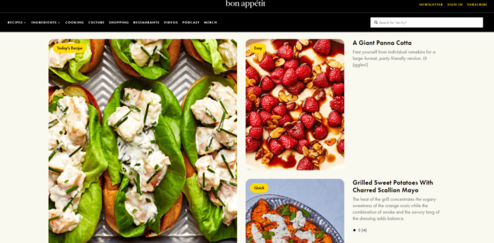 Bon appetit - Food brand using Shopify 