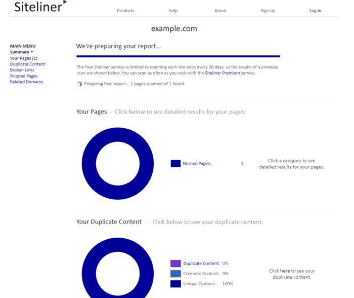 Siteliner Bookmarklet for SEO