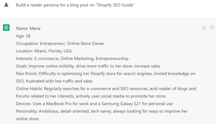Build a Reader Persona Using ChatGPT for Copywriting