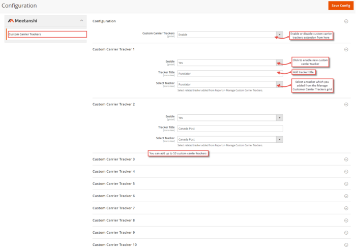 Configure Custom Carrier Tracker in Magento 2