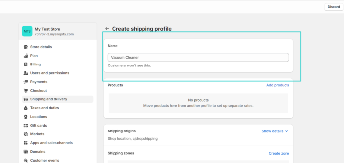 Fill in your shipping details 