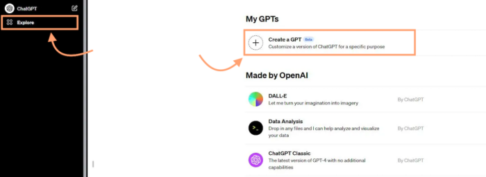 Create a custom GPT in ChatGPT