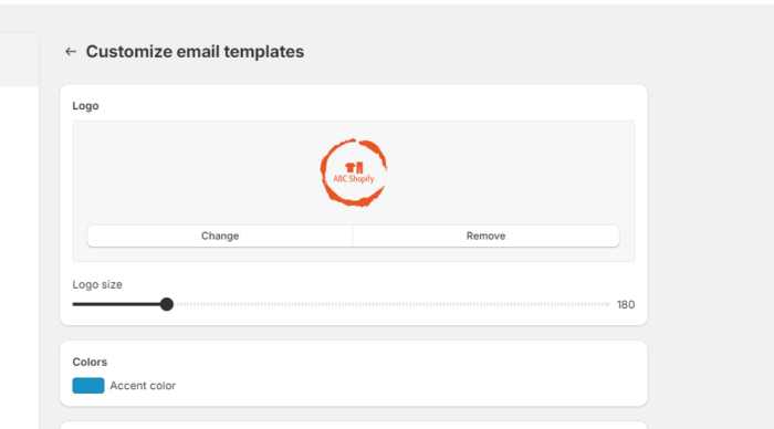 Customize email template - Logo