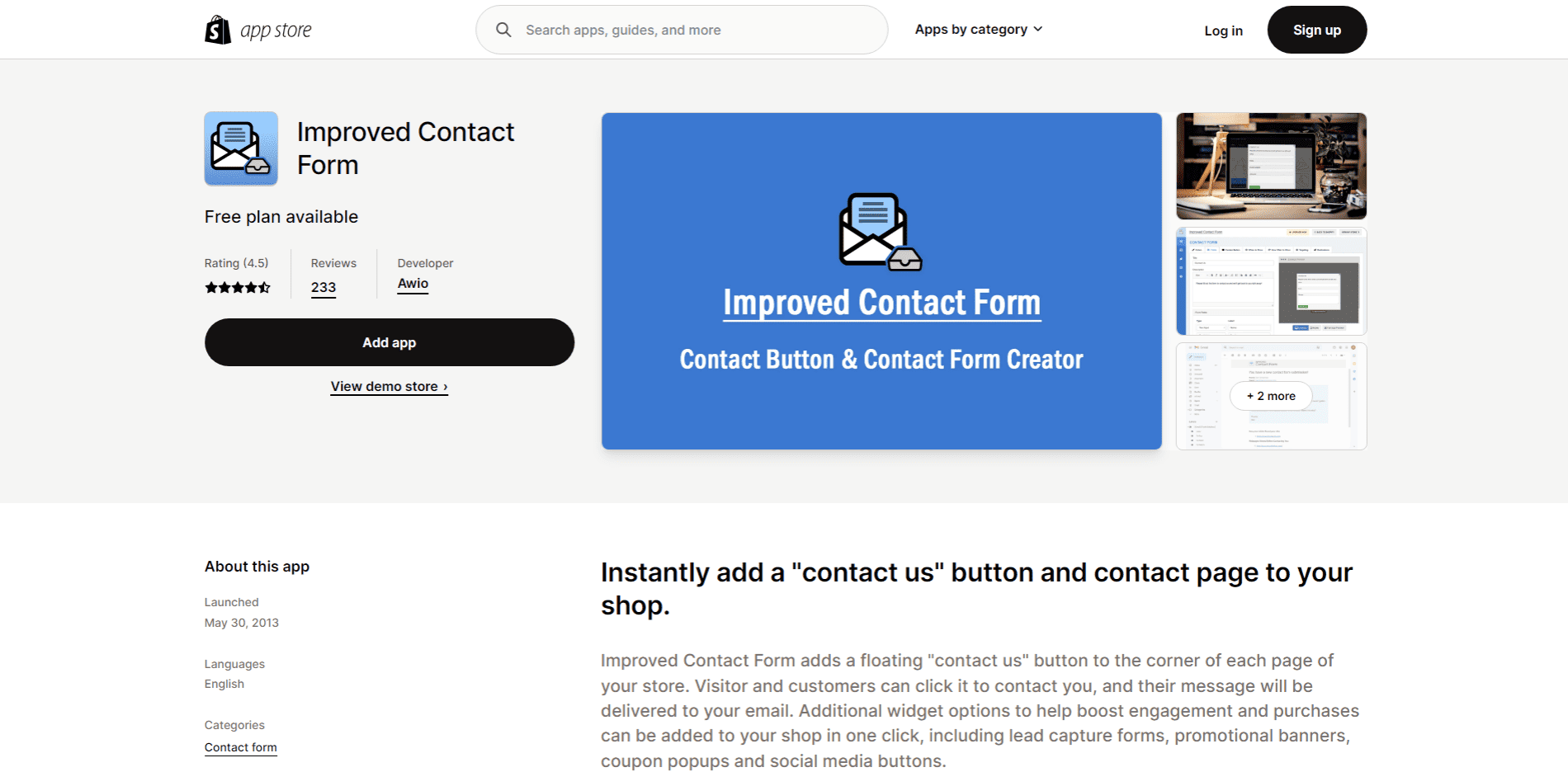 Best Shopify Apps - improved contact form