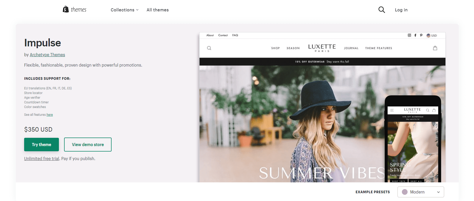 Impulse Shopify Template