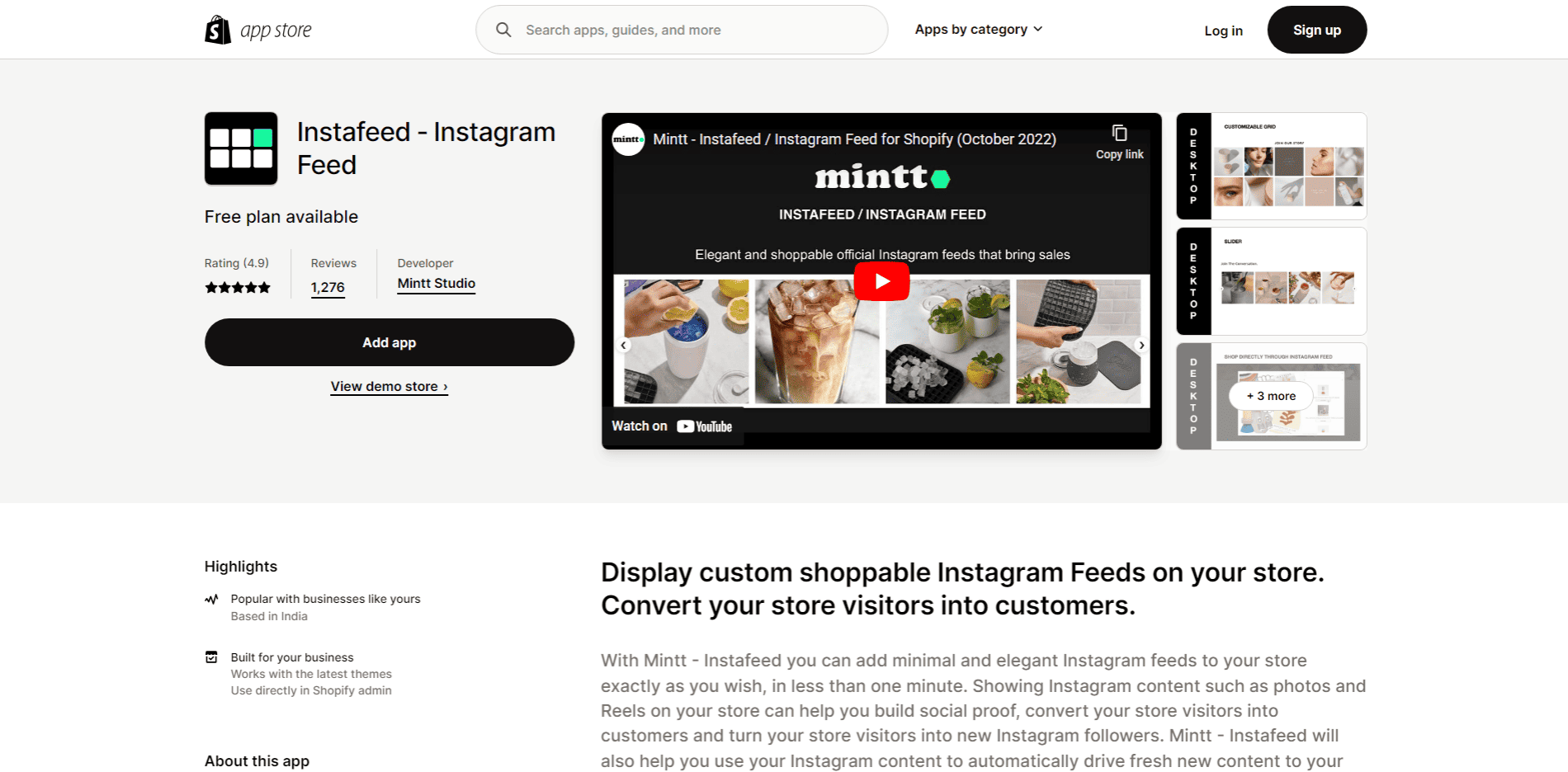 Instafeed Instagra Feed best app for Shopify