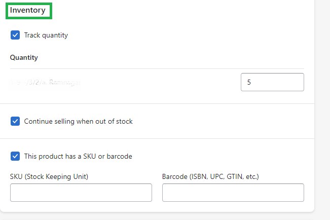 Add inventory in your Shopify product page