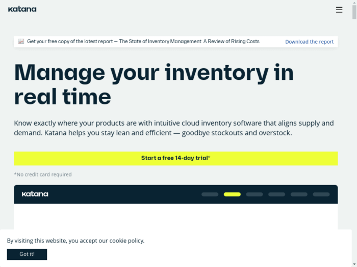 Katana Inventory Management Software