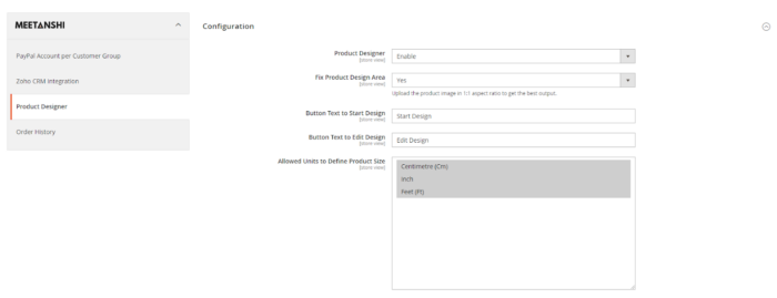 Configure Magento 2 Product Designer Extension