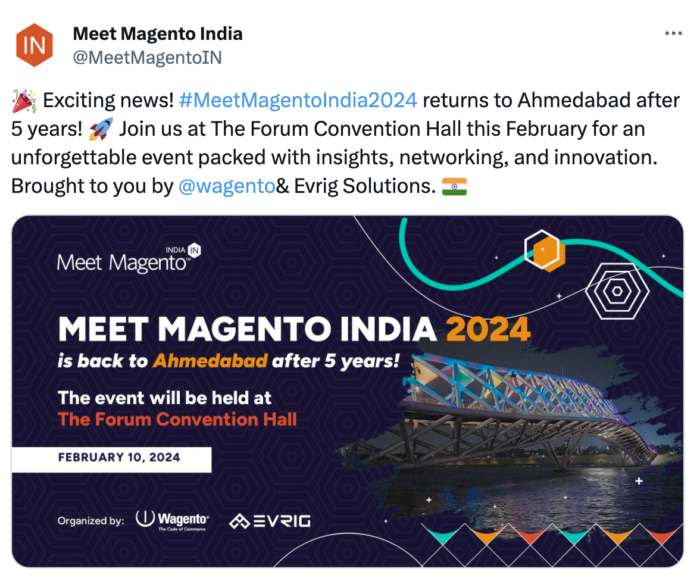 Meet Magento India Tweet