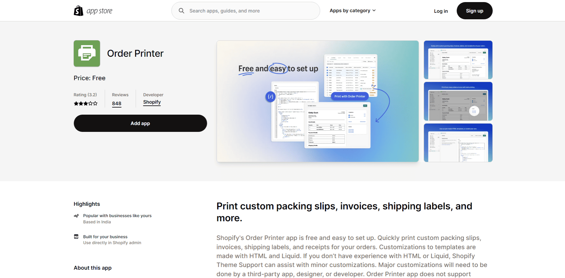 Order Printer - one of the most useful shopify apps