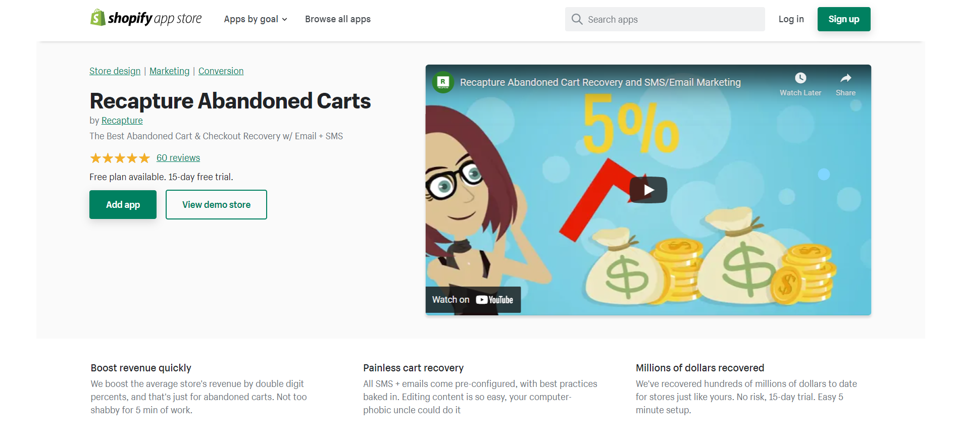 Recapture Abandoned Carts - Shopify App Store