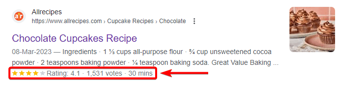 Recipe Schema Markup Example