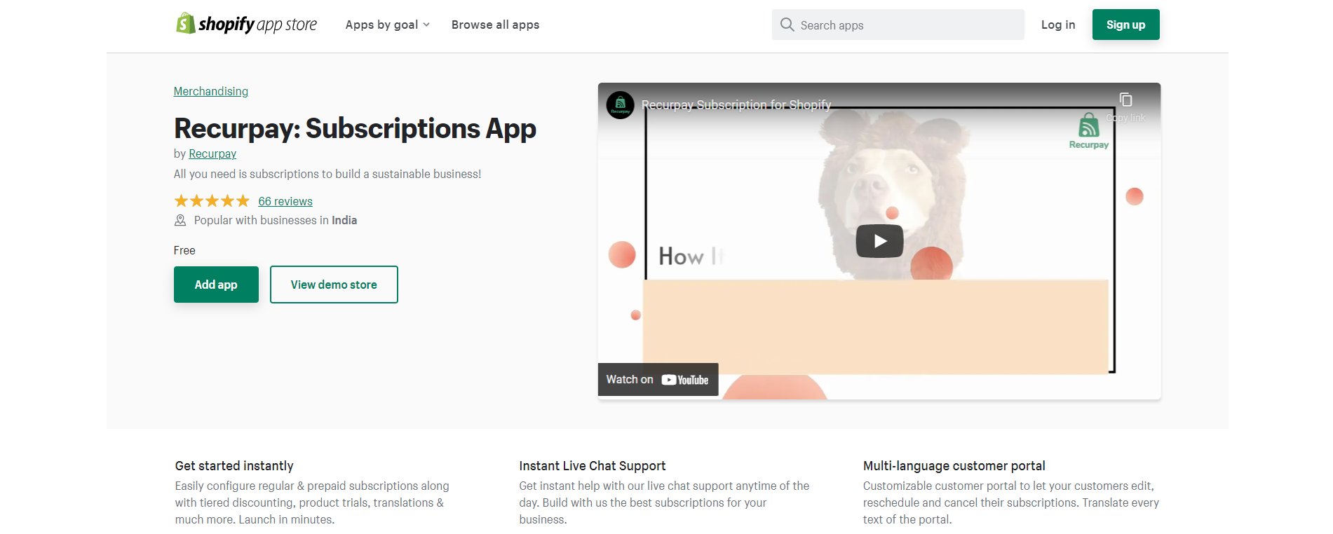 Recurpay Subscriptions App on Shopify Store