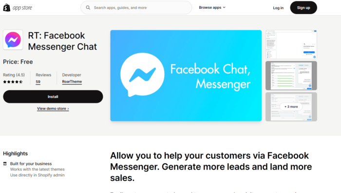 RT Messenger Chat for Shopify