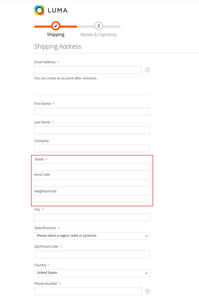 How to Add Label on all Lines in Street Address in Magento 2 Checkout Page