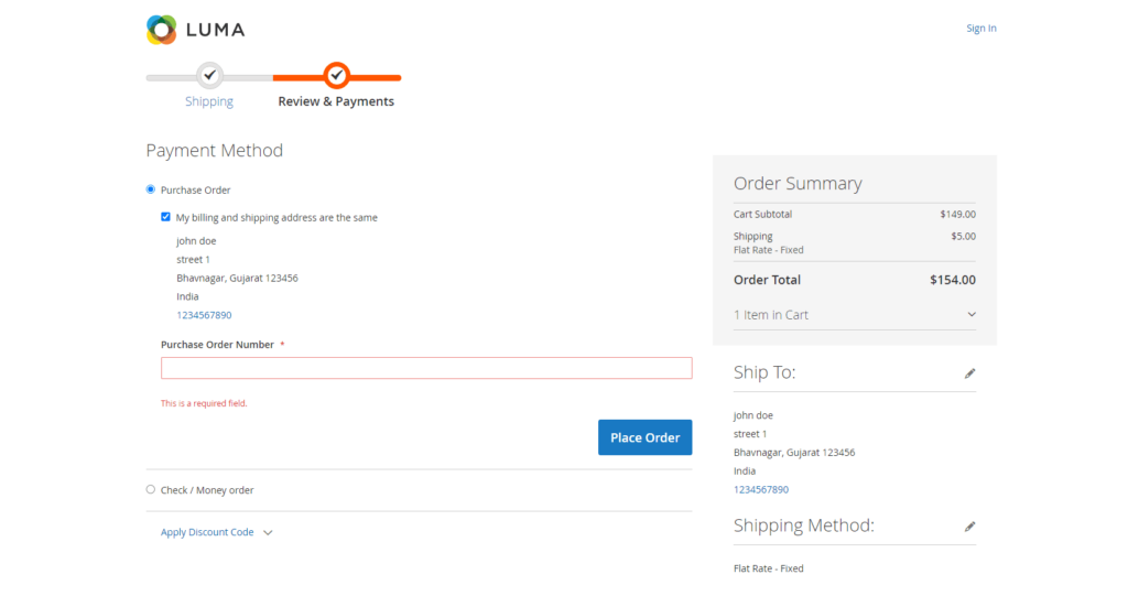 How to Make Purchase Order Number Optional in Magento 2