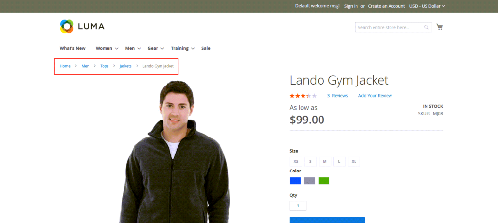 How to Show Breadcrumbs on Product Page in Magento 2