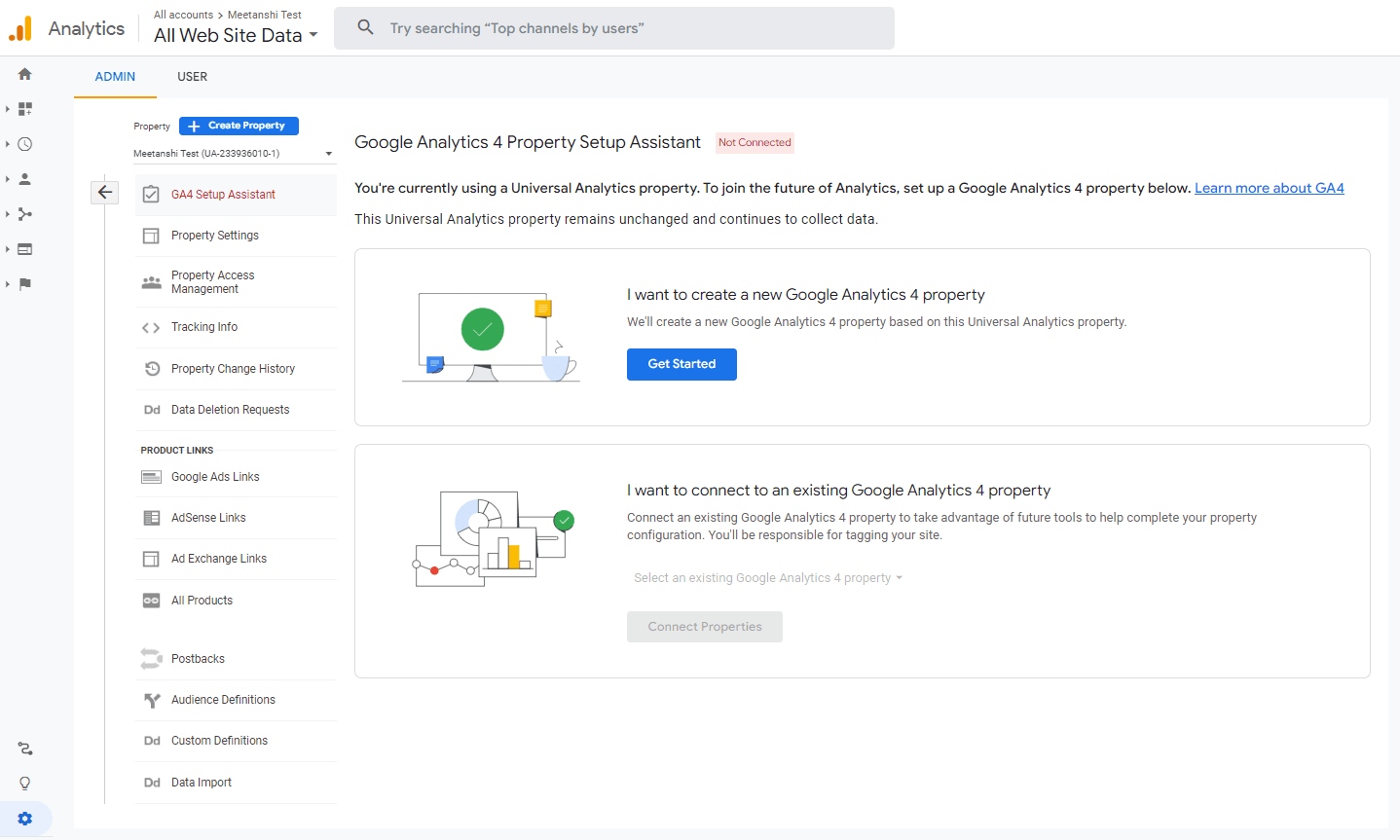 Steps to Set Up Google Analytics 4 from Existing Universal Analytics Property