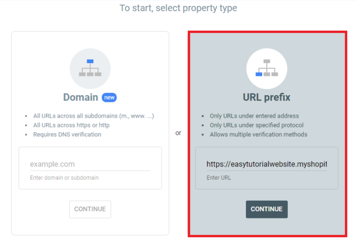 Select URL prefix