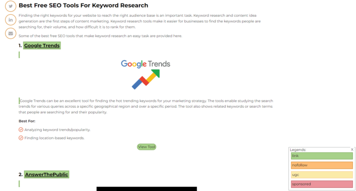 SEO Bookmarklet to Highlight Links