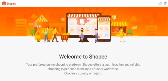 Shopee home page