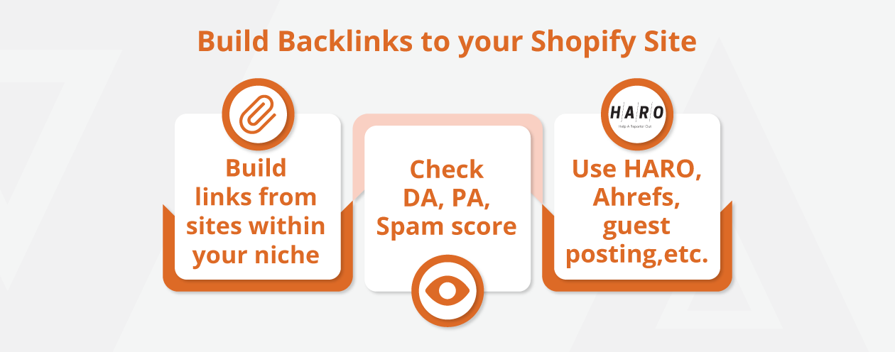 SEO Checklist for Shopify - Build Relevant Backlinks