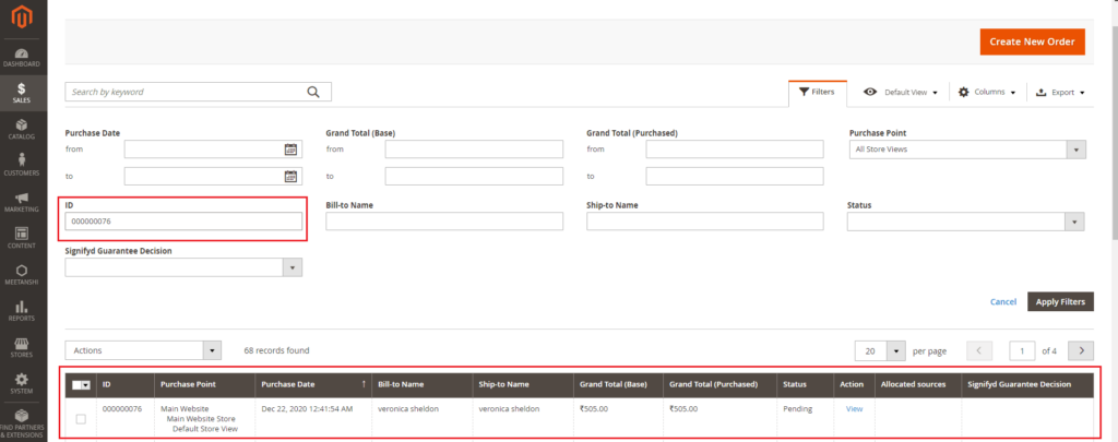 How to Filter Order Grid by Multiple Order IDs in Magento 2 1